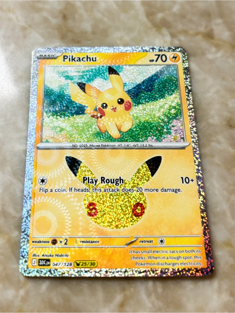Make offer! - Pokemon 30th Anniversary Pikachu 047/128 NM